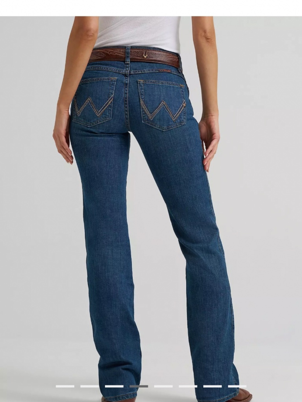 Wrangler Q-Baby Western Jeans Blue Denim Bootcut Stretch